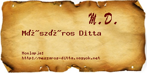 Mészáros Ditta névjegykártya